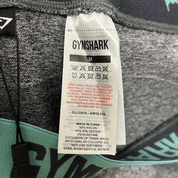 Gymshark Flex Leggings NWT Women's Sz M Charcoal Marled Dusky Teal Tonal Gym - Picture 6 of 6